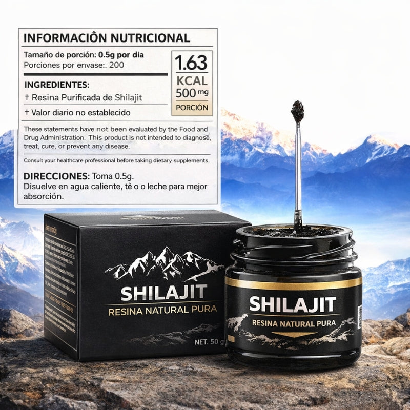 Resina SHILAJIT™ – Energía, Libido y Vitalidad Sin Químicos (50g)