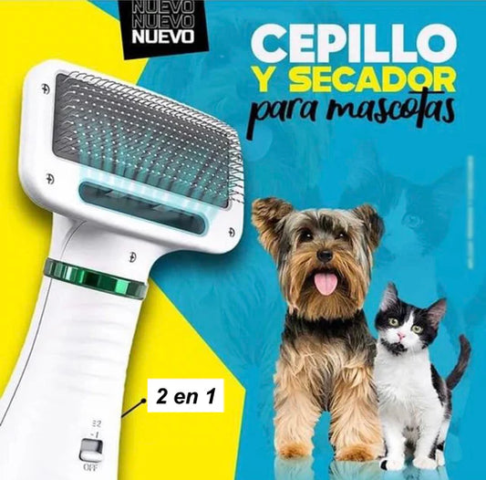 Secador-Cepillo para Mascotas 2 en 1 PetDry® | Cuidado y Secado Rápido