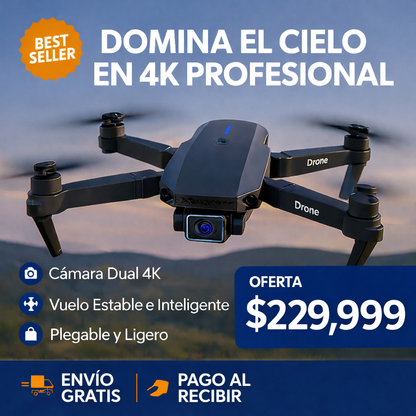 Dron 4K Doble Camara ProMax™ + Maletín Gratis
