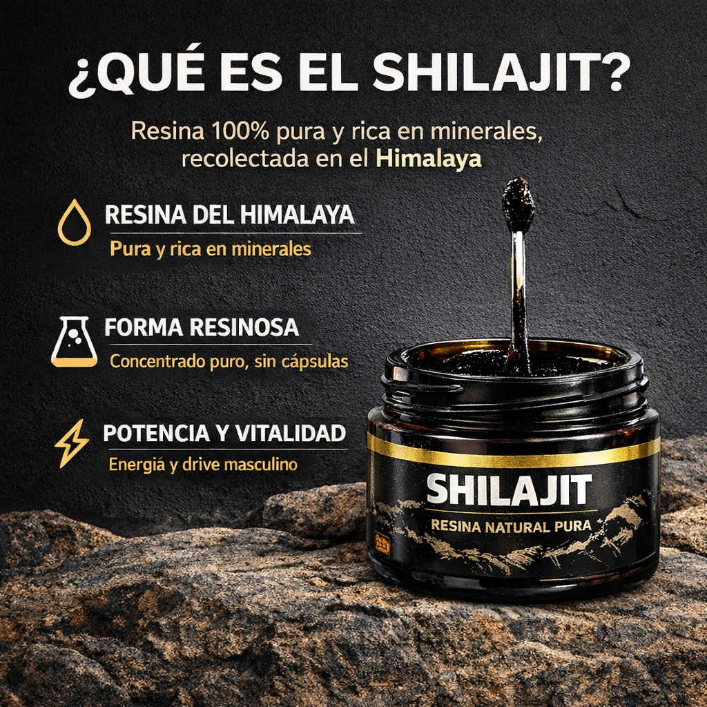 Resina SHILAJIT™ – Energía, Libido y Vitalidad Sin Químicos (50g)