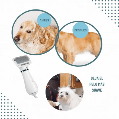 Secador-Cepillo para Mascotas 2 en 1 PetDry® | Cuidado y Secado Rápido