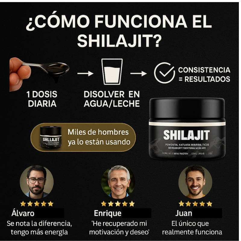 Resina SHILAJIT™ – Energía, Libido y Vitalidad Sin Químicos (50g)